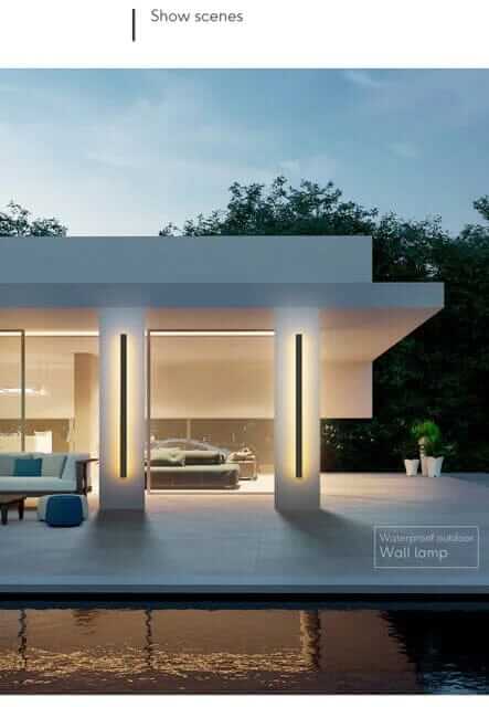Outdoor Wall Light | Linear LED Garden Wall Lamp — Modern Patio