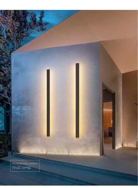 Outdoor Wall Light | Linear LED Garden Wall Lamp — Modern Patio