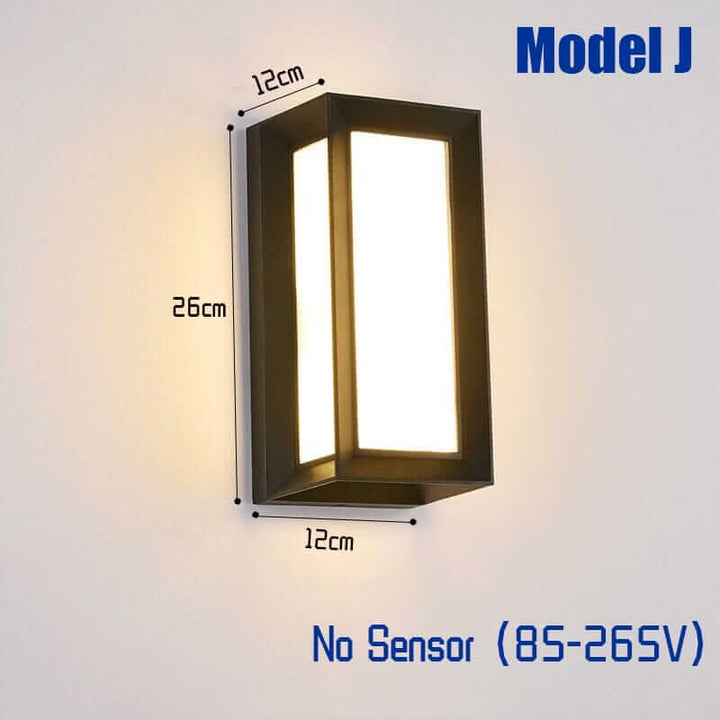 Outdoor Wall Light | LED Wall Light with Sensor — Modern Porch Garden