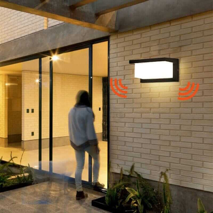 Outdoor Wall Light | LED Wall Light with Sensor — Modern Porch Garden