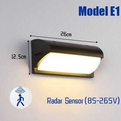 Outdoor Wall Light | LED Wall Light with Sensor — Modern Porch Garden