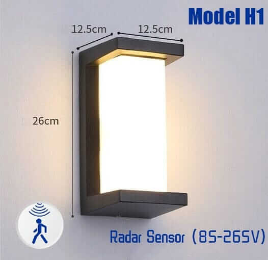 Outdoor Wall Light | LED Wall Light with Sensor — Modern Porch Garden