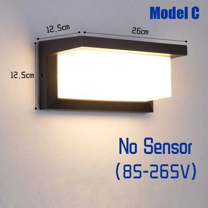 Outdoor Wall Light | LED Wall Light with Sensor — Modern Porch Garden
