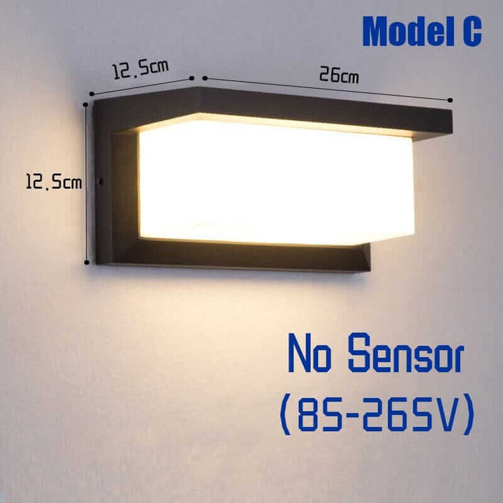 Outdoor Wall Light | LED Wall Light with Sensor — Modern Porch Garden