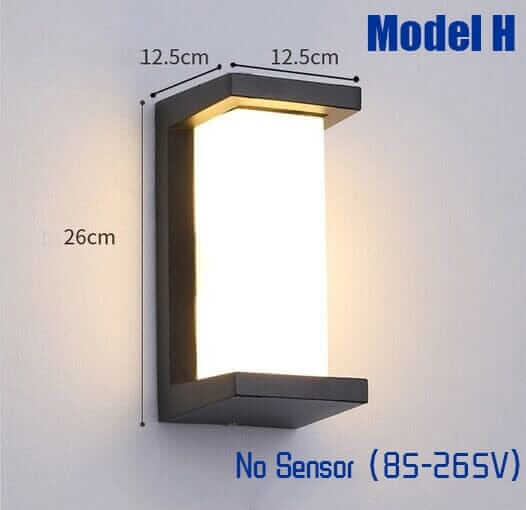 Outdoor Wall Light | LED Wall Light with Sensor — Modern Porch Garden