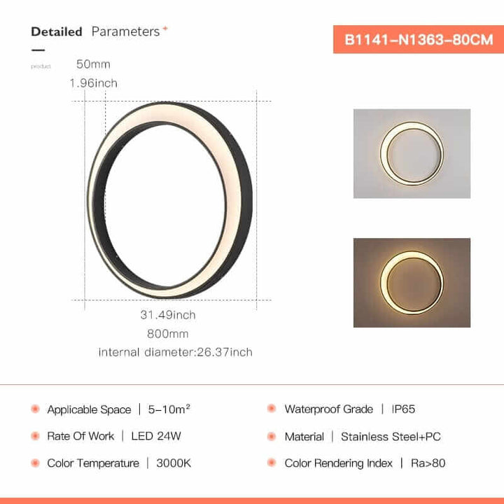 Outdoor Wall Light | Round LED Garden Wall Lamp — Modern Patio