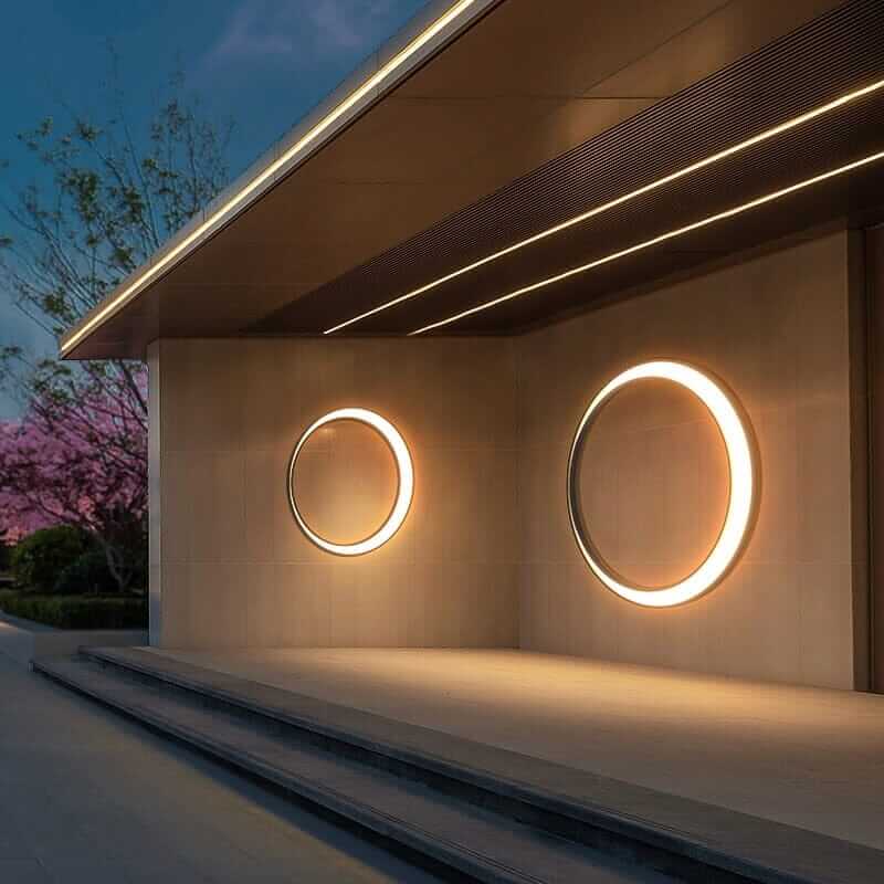 Aakifah Full Moon Outdoor Wall Lamp