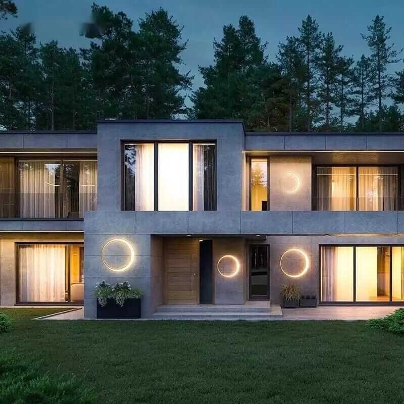 Aakifah Full Moon Outdoor Wall Lamp