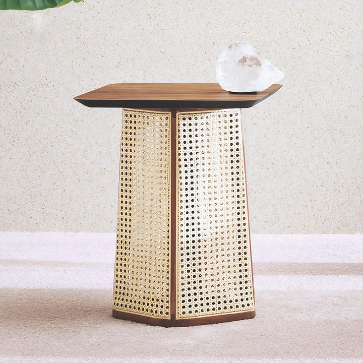 Hosna Rattan Wooden Base Table Set