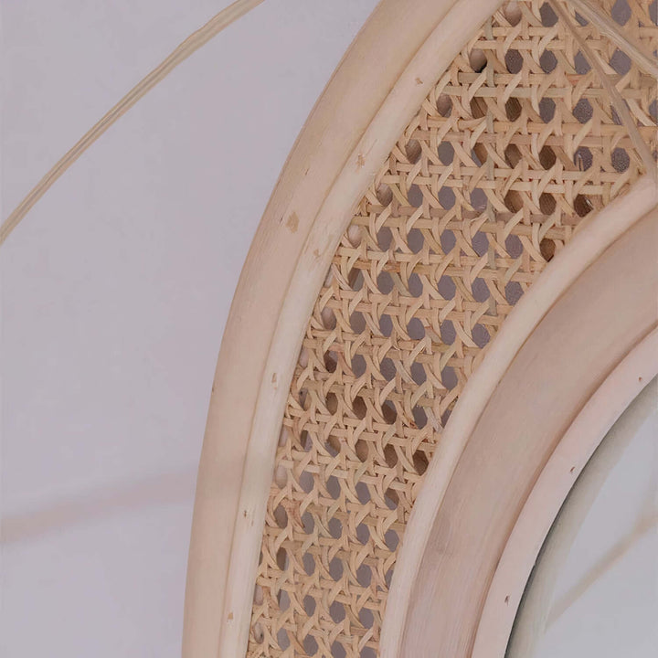 Arched Mirror - Full Length Mirror showcasing intricate woven details and an elegant curved design.