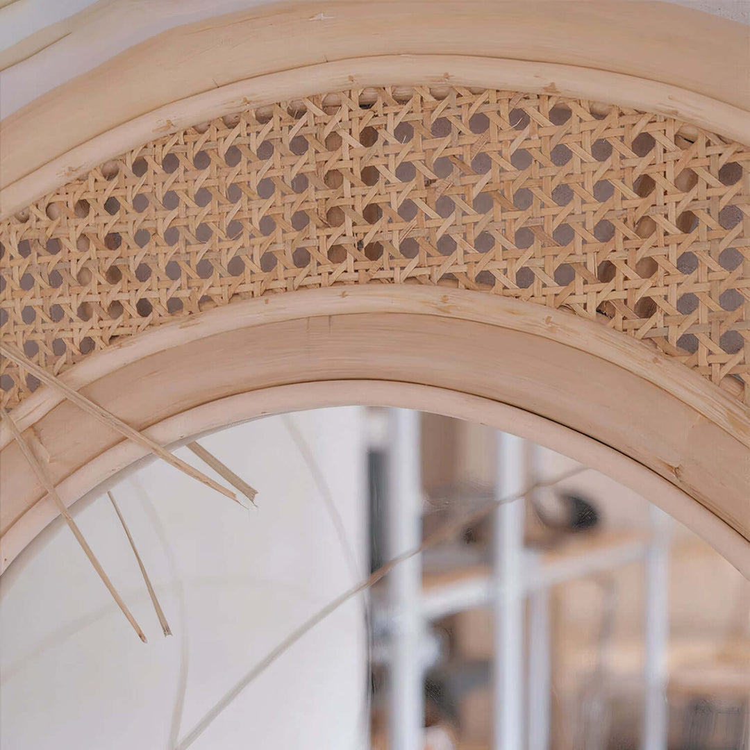 Arched Mirror - Full Length Mirror close-up of elegant woven detail in the arched design.