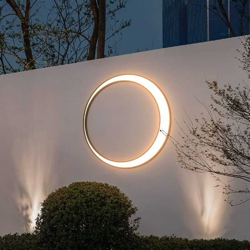 Outdoor Wall Light | Round LED Garden Wall Lamp — Modern Patio