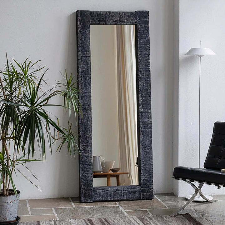 Vanity Mirror - Floor Mirror showcasing rustic charm and contemporary design in a stylish interior setting.