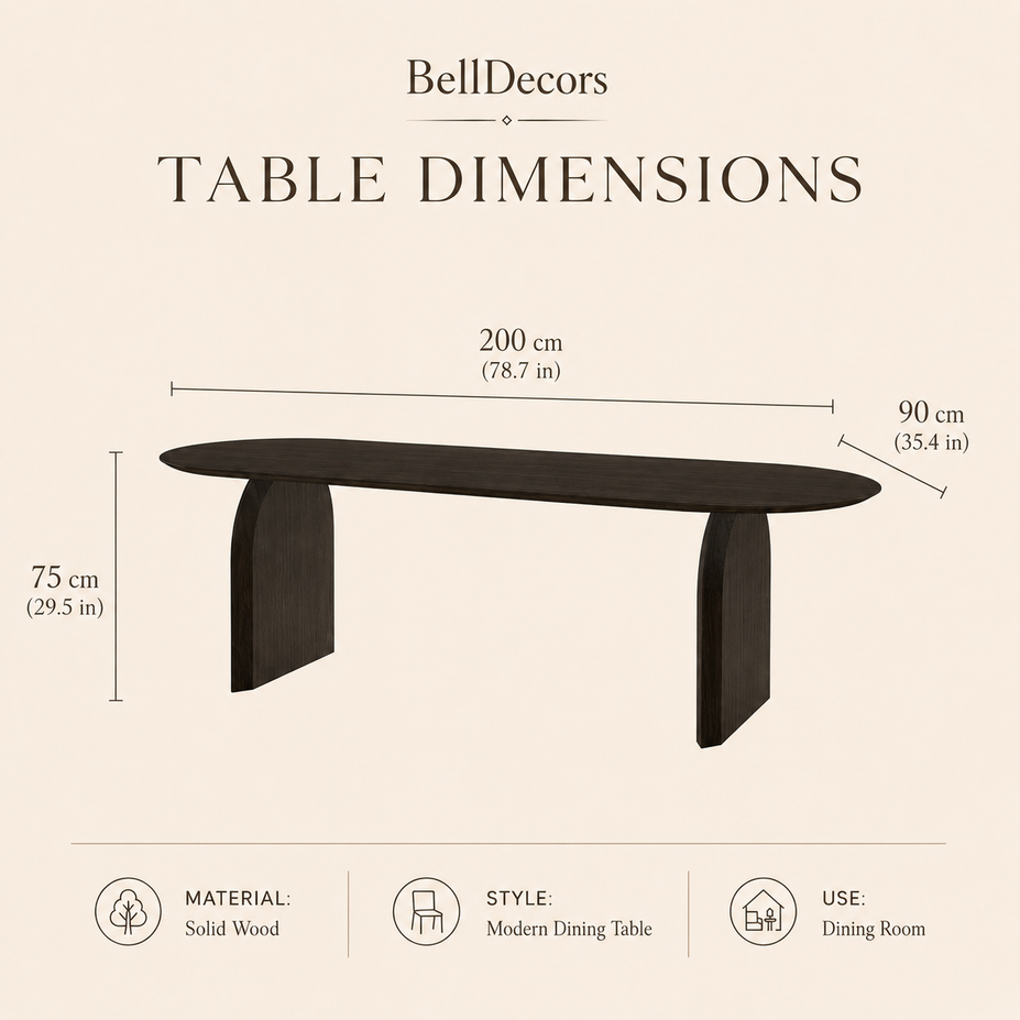 Wooden Dining Table | Solid Wood Table — Organic Modern Dining Room