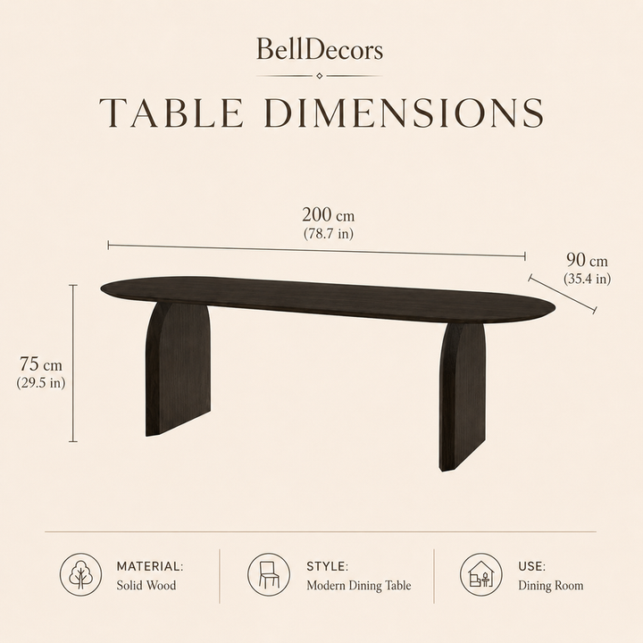 Wooden Dining Table | Solid Wood Table — Organic Modern Dining Room