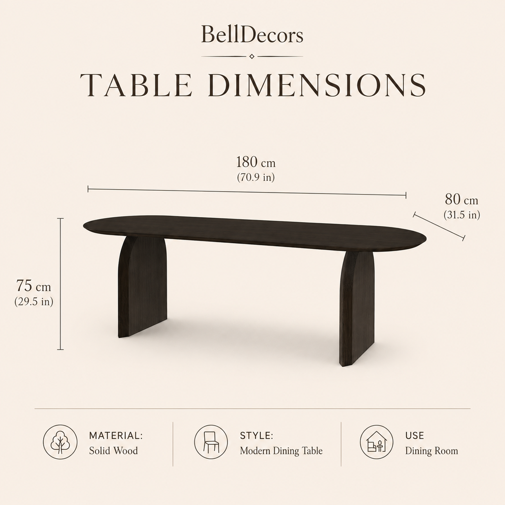 Wooden Dining Table | Solid Wood Table — Organic Modern Dining Room