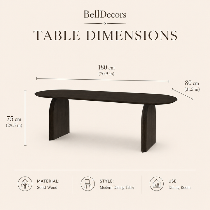 Wooden Dining Table | Solid Wood Table — Organic Modern Dining Room