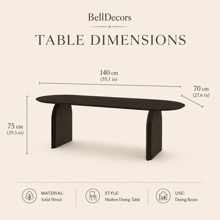 Wooden Dining Table | Solid Wood Table — Organic Modern Dining Room
