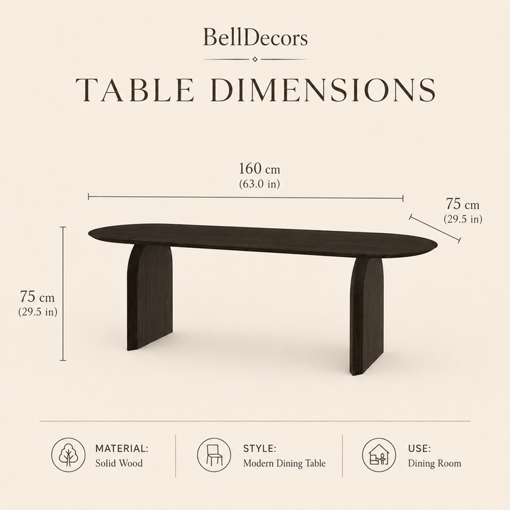 Wooden Dining Table | Solid Wood Table — Organic Modern Dining Room