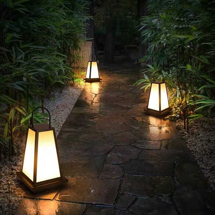 Solar Lantern | Outdoor Garden LED Path Light — Modern Patio Lantern