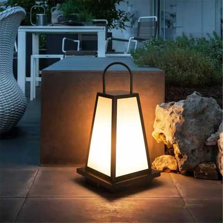 Solar Lantern | Outdoor Garden LED Path Light — Modern Patio Lantern
