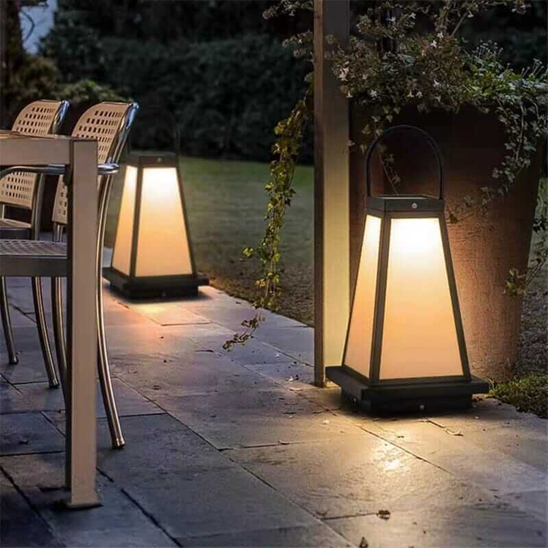 Solar Lantern | Outdoor Garden LED Path Light — Modern Patio Lantern