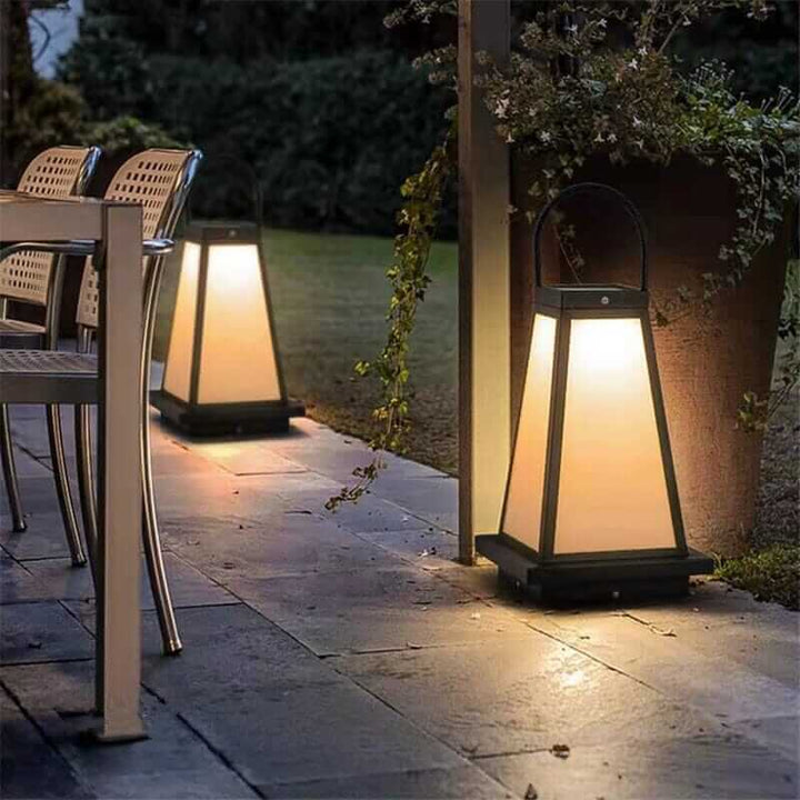 Solar Lantern | Outdoor Garden LED Path Light — Modern Patio Lantern