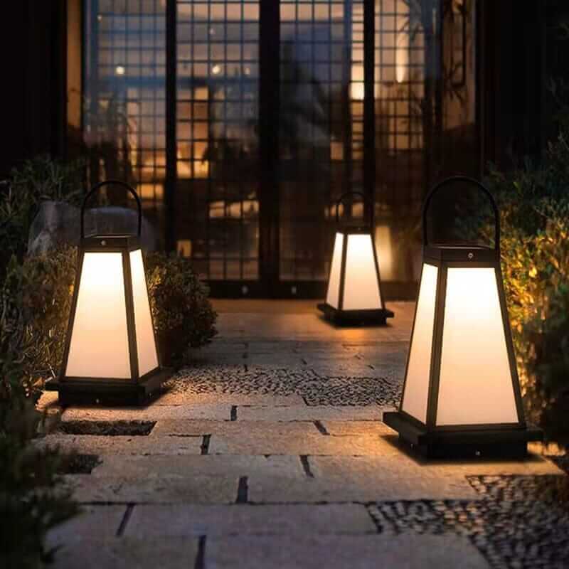 Solar Lantern | Outdoor Garden LED Path Light — Modern Patio Lantern