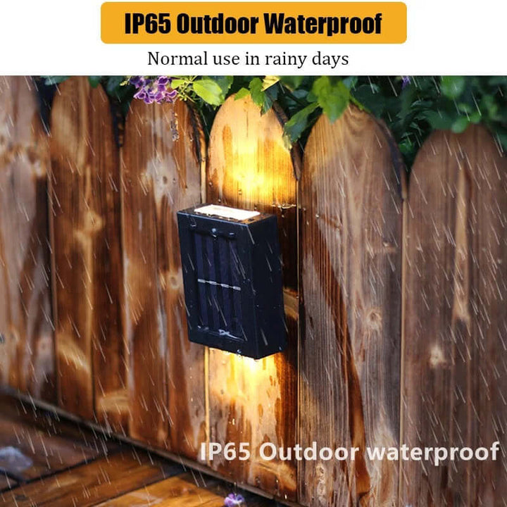 Solar Wall Lights | Outdoor Up Down LED Garden Light — Waterproof Fence
