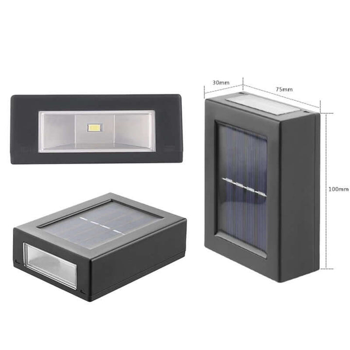 Solar Wall Lights | Outdoor Up Down LED Garden Light — Waterproof Fence
