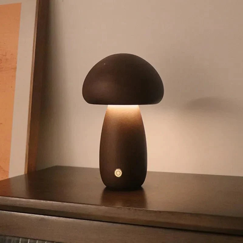 Gavi Wooden Mushroom LED Night