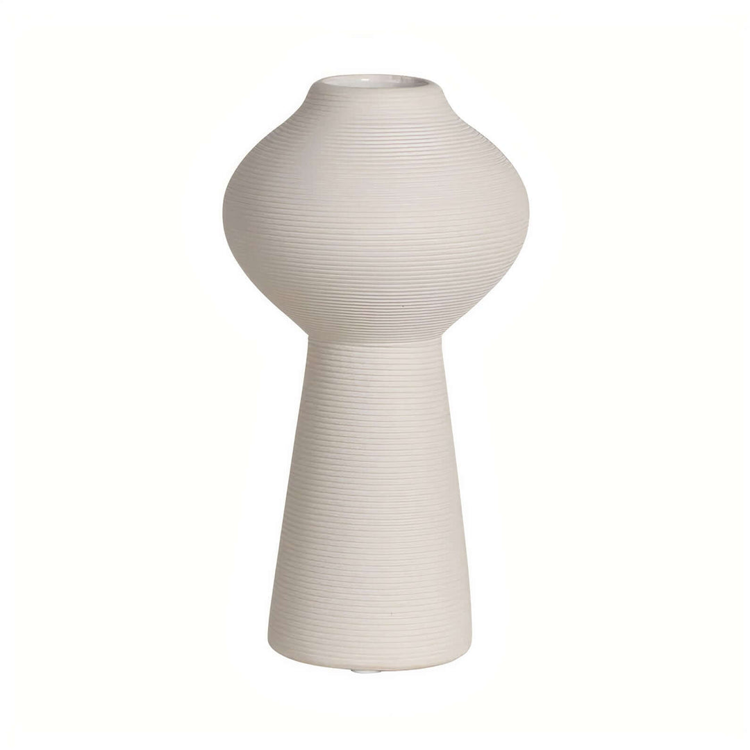Flower Vase - White Vase showcasing sophisticated ceramic design for floral arrangements.