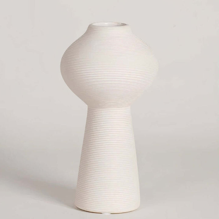 Flower Vase - White Vase showcasing a sophisticated ceramic design with a textured finish.