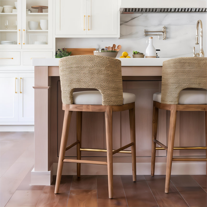 Wood Bar Stool | Kitchen Counter Stool — Organic Modern Kitchen