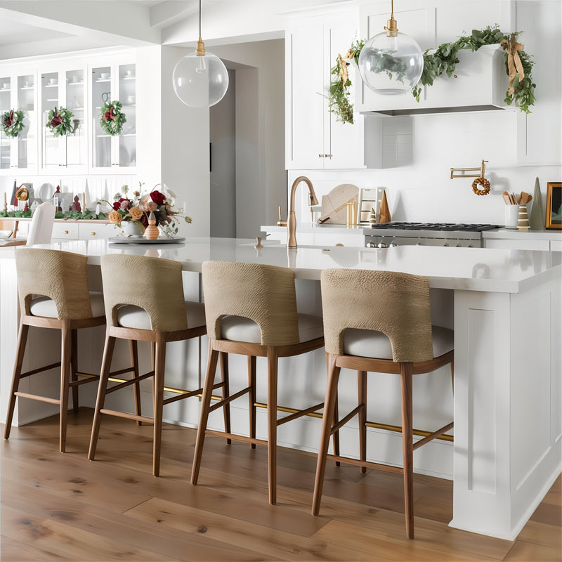 Wood Bar Stool | Kitchen Counter Stool — Organic Modern Kitchen
