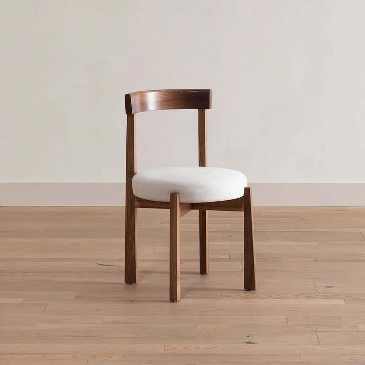 Wood Dining Chair - Natural Beauty with plush cushion and solid ashwood frame, showcasing natural elegance.