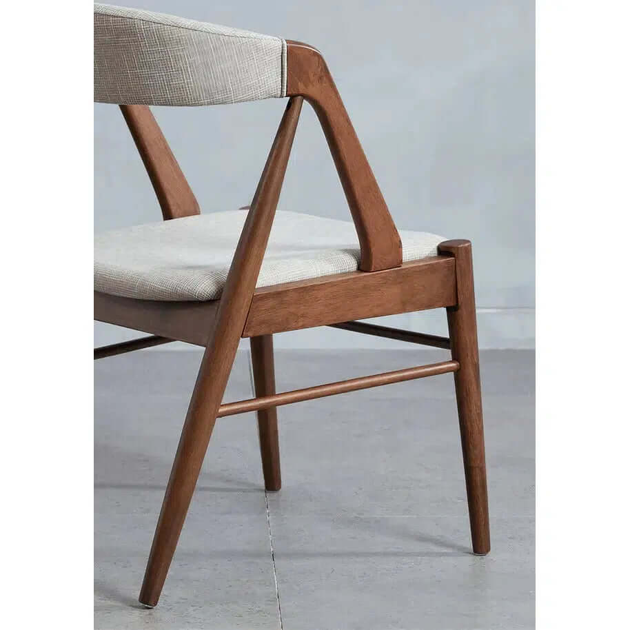 Wood Dining Chair With Cushion - Comfort & Style featuring solid oak and fine cloth seating for modern dining.