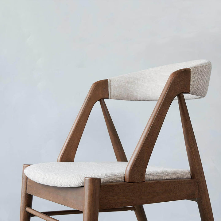 Wood Dining Chair With Cushion - For Your Dining Room, solid oak chair with fine cloth seating.