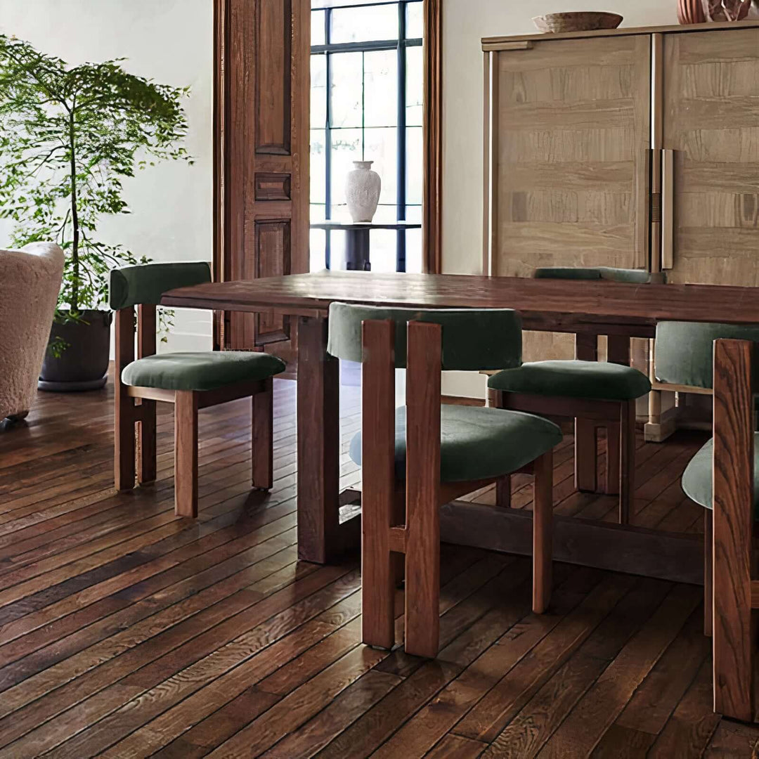 Wood Dining Chair With Cushion - Elegance To Your Home in sophisticated dining room setting.