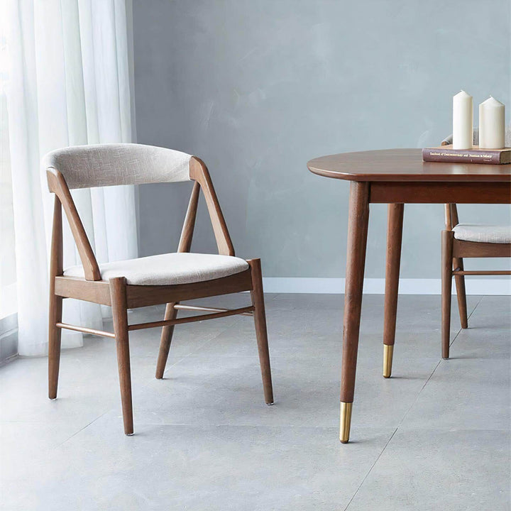 Wood Dining Chair With Cushion - For Your Dining Room in a modern dining setting with natural light.