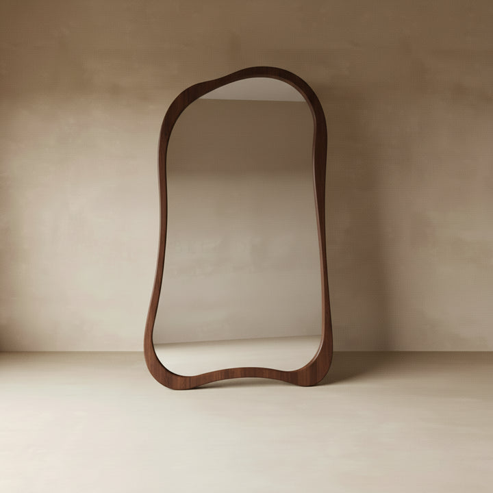 Wood Full Length Mirror | Large Floor Mirror — Organic Modern Bedroom