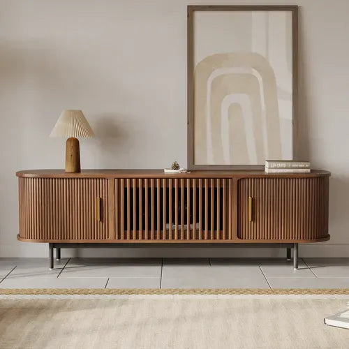 Wood TV Stand | Media Console Cabinet — Mid-Century Living Room