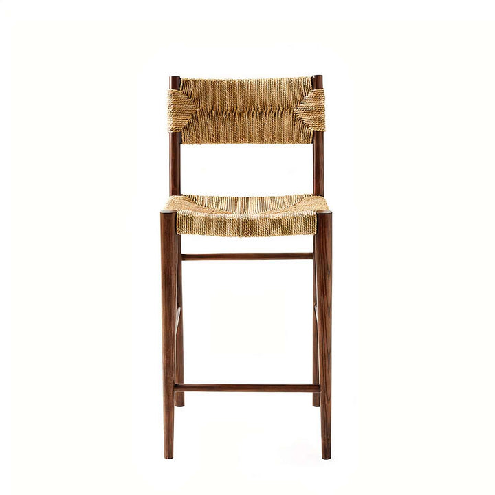 Wooden Bar Stools - Bar Stools For Kitchen Island featuring a woven rattan seat and sturdy wooden frame