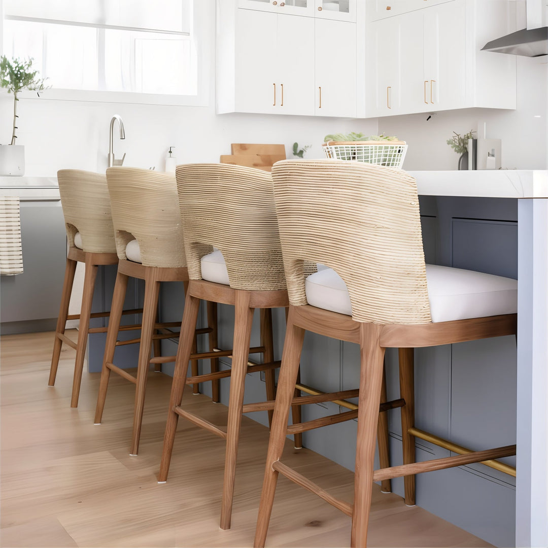 Wooden Bar Stools - Bar Stools For Kitchen Island featuring a stylish design in a modern kitchen setting.