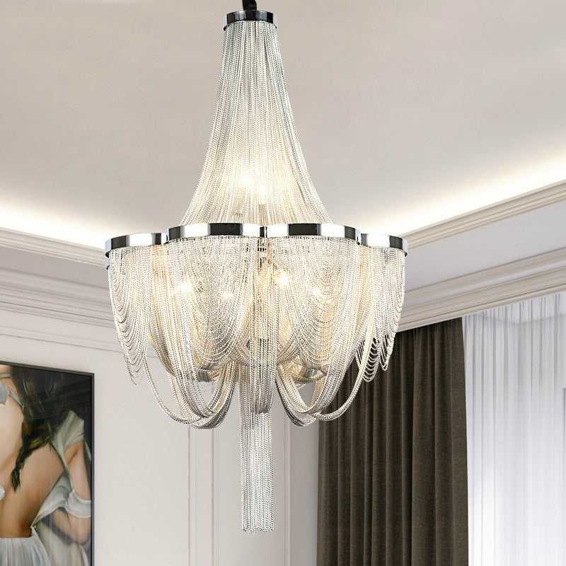 Aaliyah Golden Fringe Chandelier