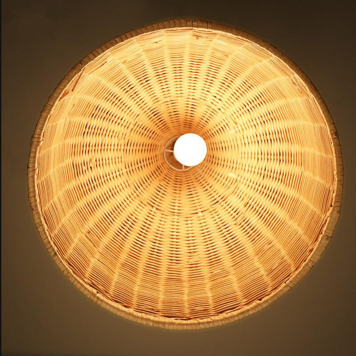 Shel Rattan Wicker Pendant Light Lampshade