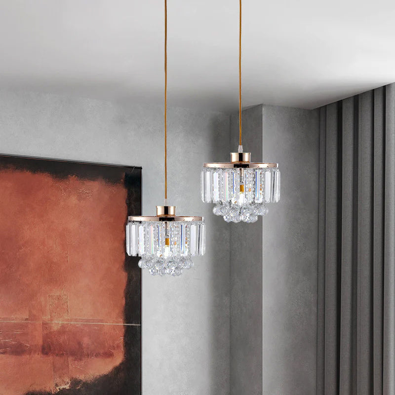 Harriett Clear Crystal  Linear Pendant Light