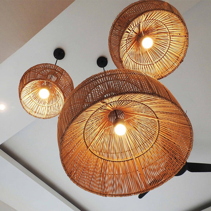 Banks Rattan Wicker Pendant Lighting  