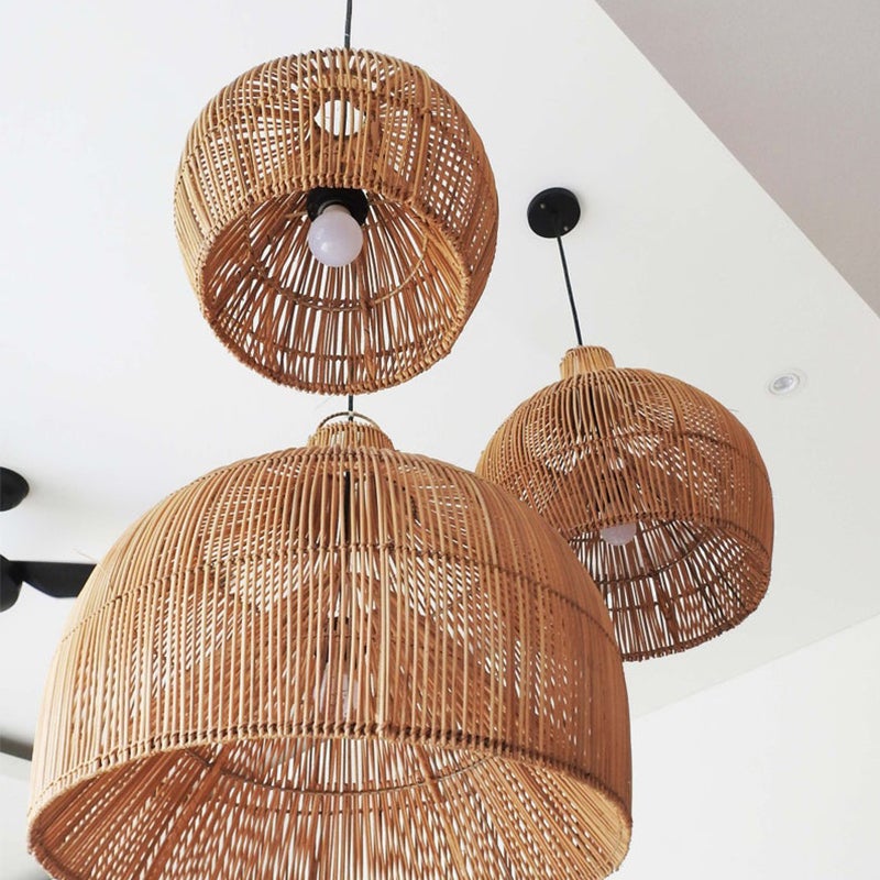 Banks Rattan Wicker Pendant Lighting  