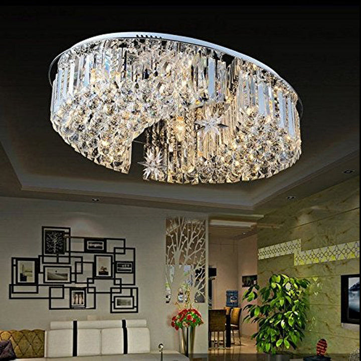 Santana Elegant Moons and Stars Crystal Chandelier